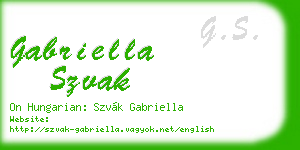 gabriella szvak business card