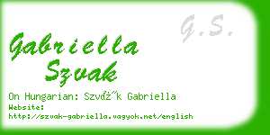 gabriella szvak business card
